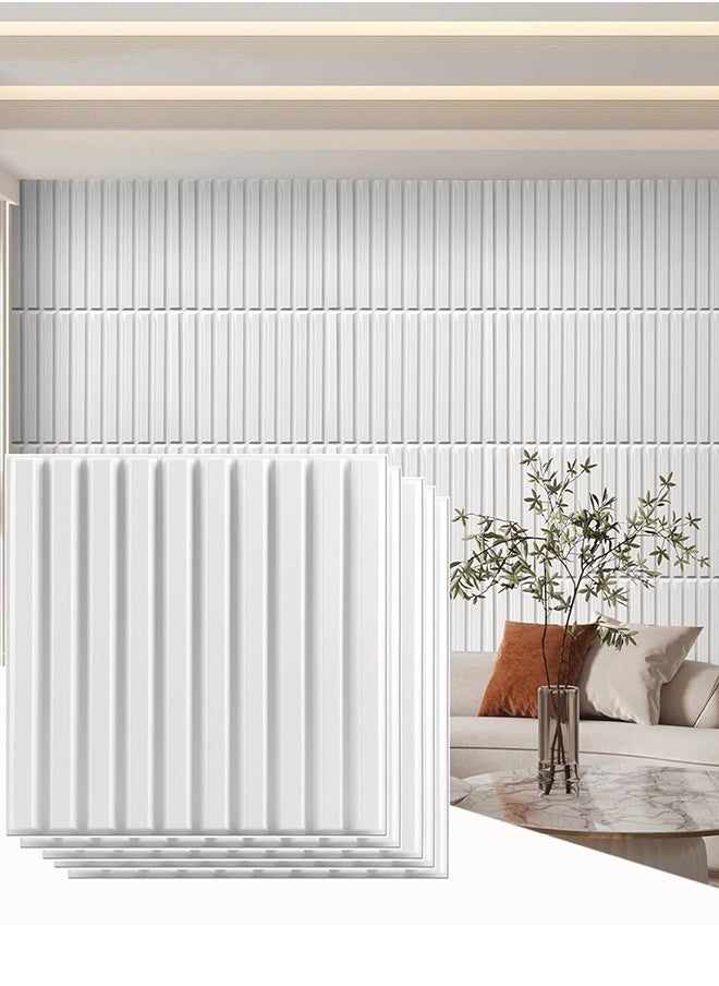 Garlo 3D Wall Panels Peel and Stick, Slat Wall Panel for Modern Decor, Wall Accents for Interior Wall Decor, 12 Pack PVC Flower Textured Wall Panels for Living Room Lobby Bedroom Hotel Office  - Image 1