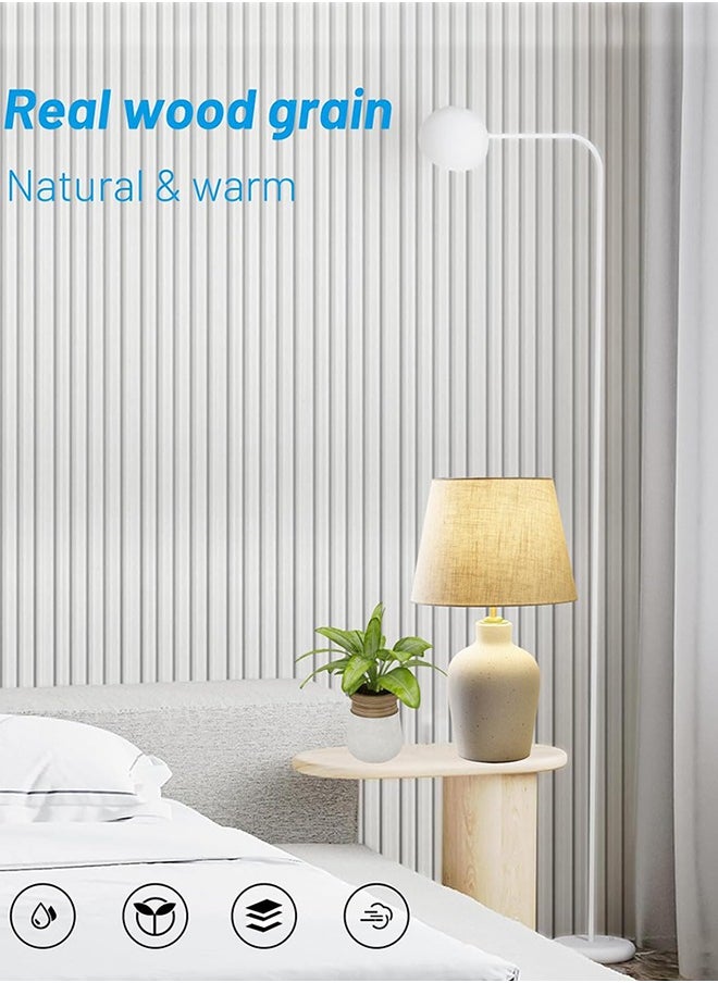 Garlo 3D Wall Panels Peel and Stick, Slat Wall Panel for Modern Decor, Wall Accents for Interior Wall Decor, 12 Pack PVC Flower Textured Wall Panels for Living Room Lobby Bedroom Hotel Office  - Image 5
