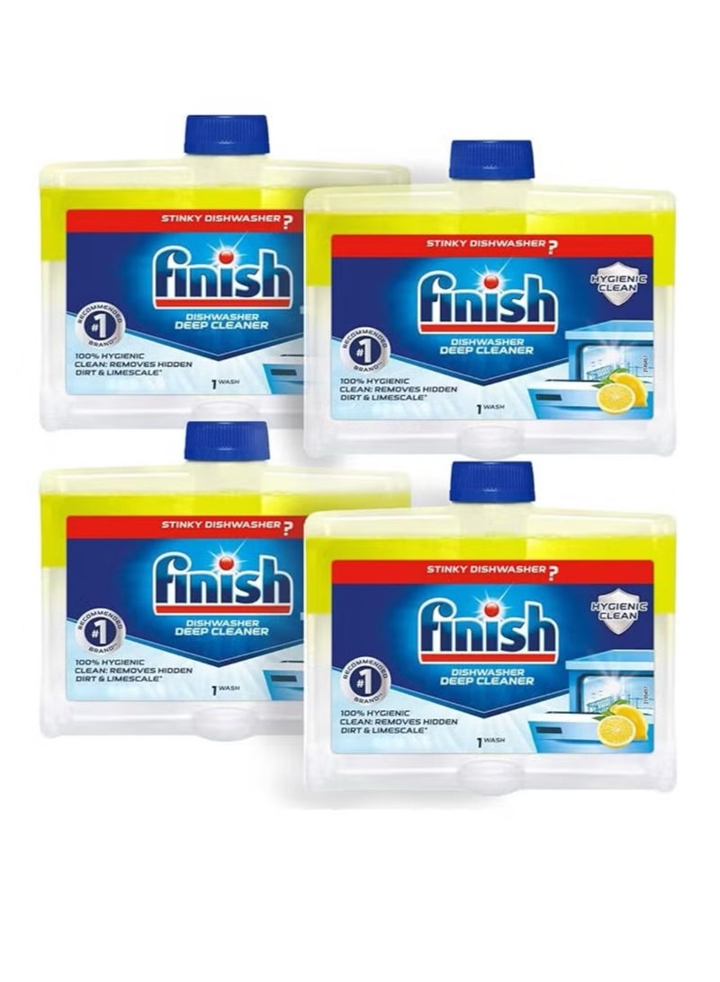 Finish Healthy Lemon Dishwasher Deep Cleaner, 250 ml, Pack of 4
