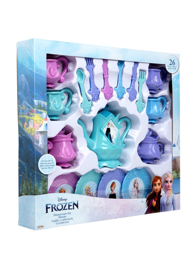 Disney - Disney Frozen 2 Franchise Dinnerware Set 26-Pieces | Kitchen Playset | Tea Playset | Interactive Playset | Imaginative Play | Role Play | Pretend Play | Gift for Kids and Toddlers - Image 1