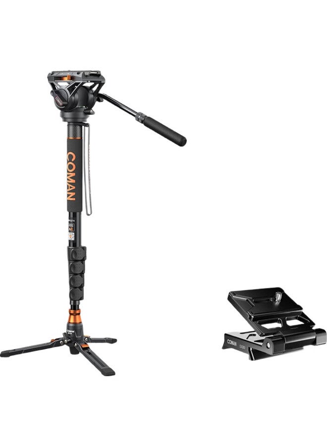 COMAN Camera Monopod, Professional Photography And Videography Tripod, Outdoor Portable Phone Stand, Selfie Monopod, Hydraulic Pan-Tilt, Dslr Camera Stand Dk327Aq6 - Image 1