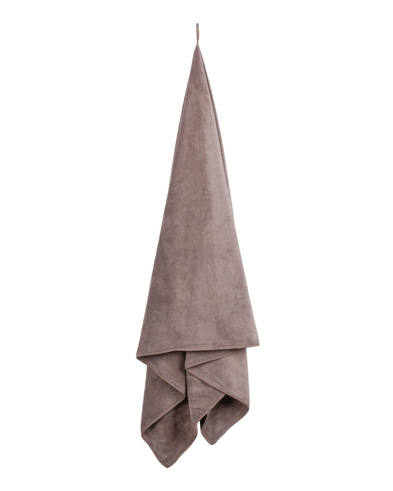 Fezora® Microfiber Weft Knitting Towels for Bath | Towels for Bath Large Size Bath Towel - Soft & Absorbent | 400 GSM | 1 Piece Bath Towel for Men/Women | 70 cms x 140 cms (Brown) - Image 5