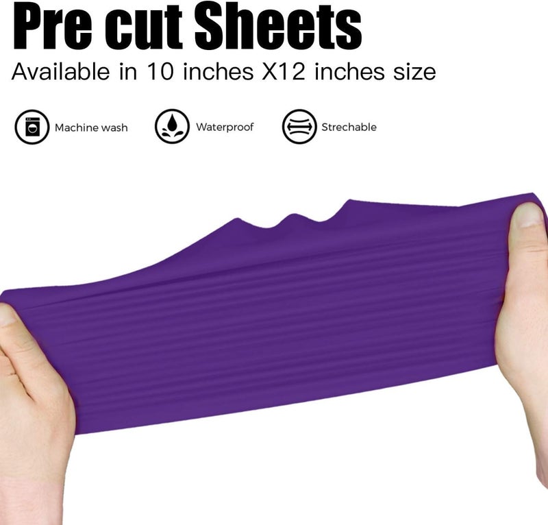JANDJPACKAGING Purple Heat Transfer Vinyl HTV for T-Shirts 12 x 10 Inches 10 Pack Purple Iron on Vinyl - Image 4