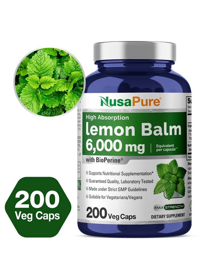 NusaPure نوسابور ليمون بالمر 30:1 مستخلص، 200 ملغ يعادل 6000 ملغ لكل كبسولة نباتية - 200 عدّ غير معدّل وراثيًا، نباتي بايوبرين - Image 4