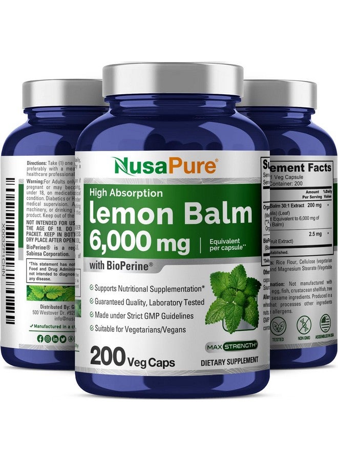 NusaPure نوسابور ليمون بالمر 30:1 مستخلص، 200 ملغ يعادل 6000 ملغ لكل كبسولة نباتية - 200 عدّ غير معدّل وراثيًا، نباتي بايوبرين - Image 5