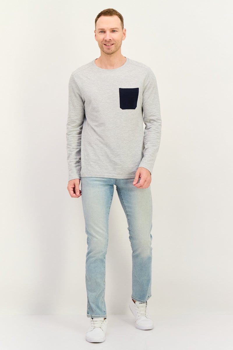 GAP Men Slim Fit Washed Stretchable Jeans, Light Blue - Image 4