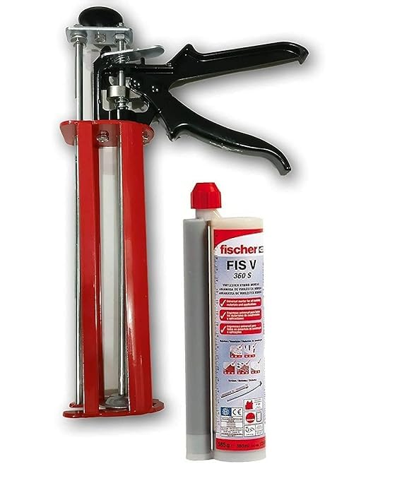 Hetkrishi Steel Body Chemical Dispenser ReBaring Caulking Gun for Chemical Injection Mortars With Fischer Chemical - Image 1