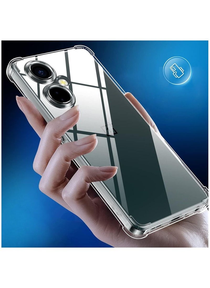 Generic - Case for Oneplus Nord CE 3 5G Clear Transparent Case Soft Flexible TPU Back Cover Shockproof Case with Reinforced Bumper Corner for 1 + Nord CE 3 - Image 1