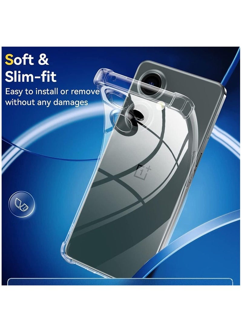 Generic - Case for Oneplus Nord CE 3 5G Clear Transparent Case Soft Flexible TPU Back Cover Shockproof Case with Reinforced Bumper Corner for 1 + Nord CE 3 - Image 1