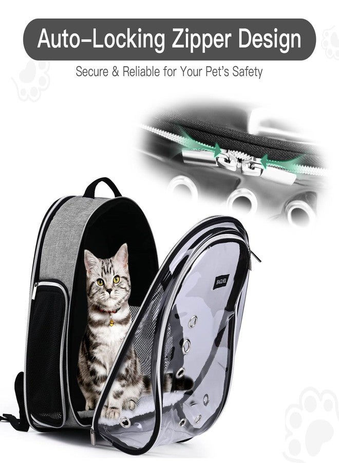 BAGLHER حقيبة ظهر باغلر لحمل القطط على شكل كبسولة فضائية - تتسع حتى 8 كيلوغرامات - حقيبة ظهر معتمدة من شركات الطيران لحمل الكلاب الصغيرة والجراء والأرانب، حقيبة ظهر لحمل الكلاب على شكل كبسولة فضائية للسفر والتنزه في الهواء الطلق، رمادي - Image 3