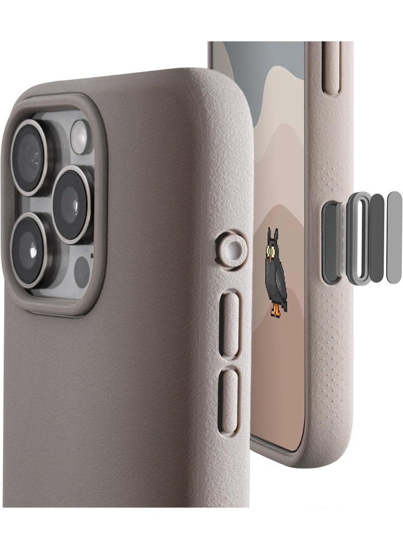 جراب iPhone 16 Pro Max، زر تحكم في الكاميرا الواقي من مادة TPU، متوافق مع MagSafe، بسيط، نحيف، قبضة، تصميم حجري - Image 1
