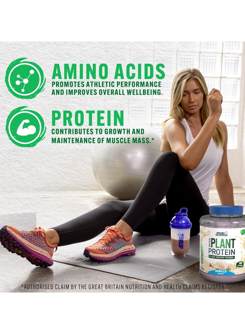 Applied Nutrition Critical Plant Protein Powder Vegan Protein - Vanilla - (1.8Kg) - Image 4
