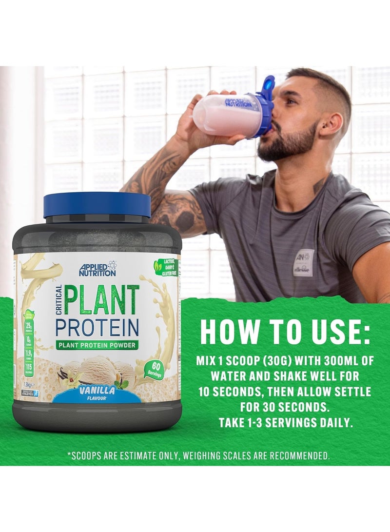Applied Nutrition Critical Plant Protein Powder Vegan Protein - Vanilla - (1.8Kg) - Image 5