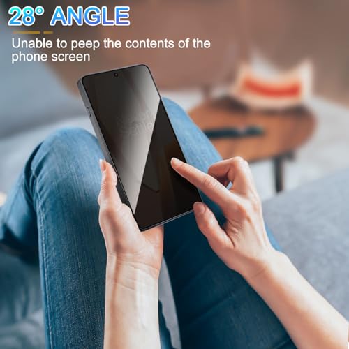 Lokyoo 2 Pack Privacy Screen Protector for OnePlus 13R[Anti-Spy Tempered Glass], Ultra HD, Anti-Scratch, Bubble-Free, Easy Install 9H Protective Glass for OnePlus 13R - Image 3