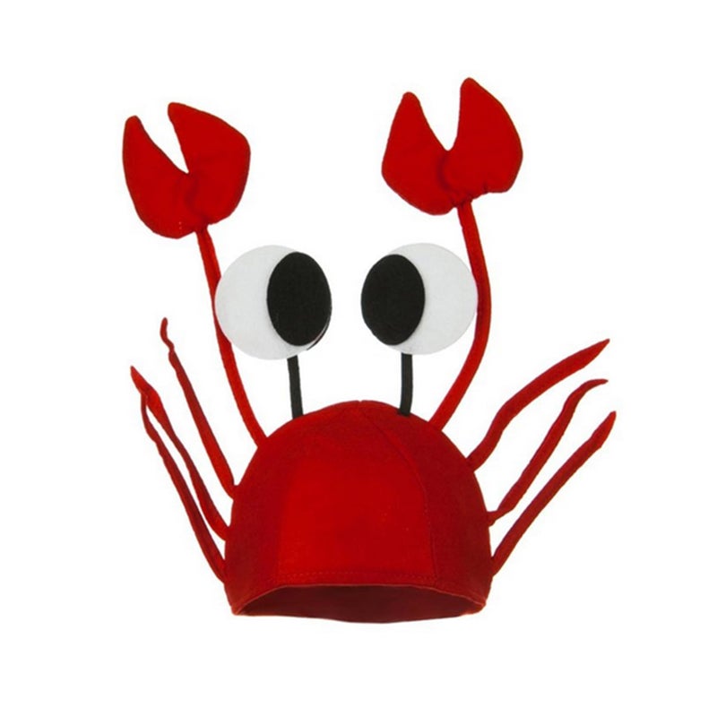 Bigbuyu Men's Women's Novelty Hat 3D Lobster Crawfish Crab Seafood Hat with Claws (Crab) - Image 1