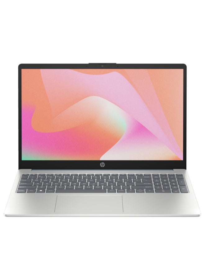 (Upgraded Version) 15 FD0020NE Laptop With 15.6-Inch FHD IPS Display, Core i7 1355U Processor/8GB RAM/512GB SSD/Free DOS/91W35EA#ABV / English/Arabic silver