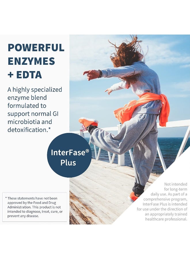 Klaire Labs Interfase Plus 'Antibiofilm' Enzyme Blend + Edta Gastrointestinal System, Gut Flora, Biofilm & Detox Support (60 Capsules) - Image 2