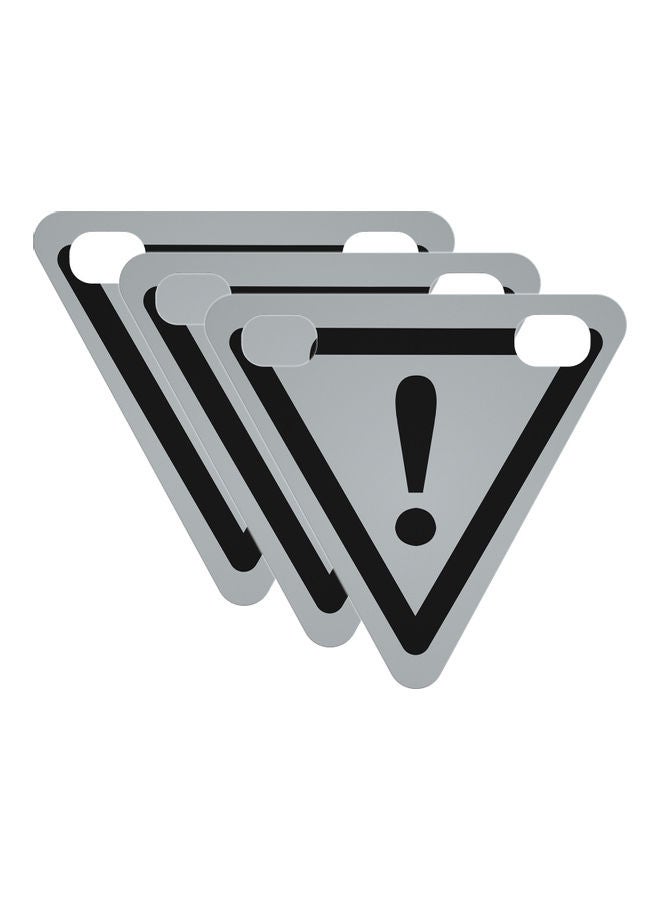 نيبمينينت مجموعة من 3 ملصقات تحذيرية عاكسة للضوء للدراجة. تمتاز بأنها مغناطيسية ومثلثة الشكل واَمنة للإسخدام ليلاً ومناسبة لممارسة رياضات الجري وركوب الدراجات في الأماكن الخارجية 6.7*6.3سم - Image 1