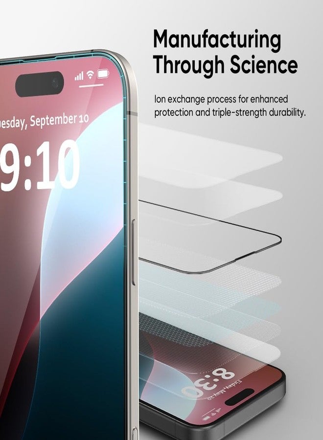 FLOLAB NanoArmour ONETIME MAX for iPhone 16 Pro Max Matte Screen Protector, Anti Glare, Anti-Rainbow, Tempered Glass, Infinity Edge, Edge Reinforced, Easy Install, Dust-Free, Smooth as Butter - Image 2