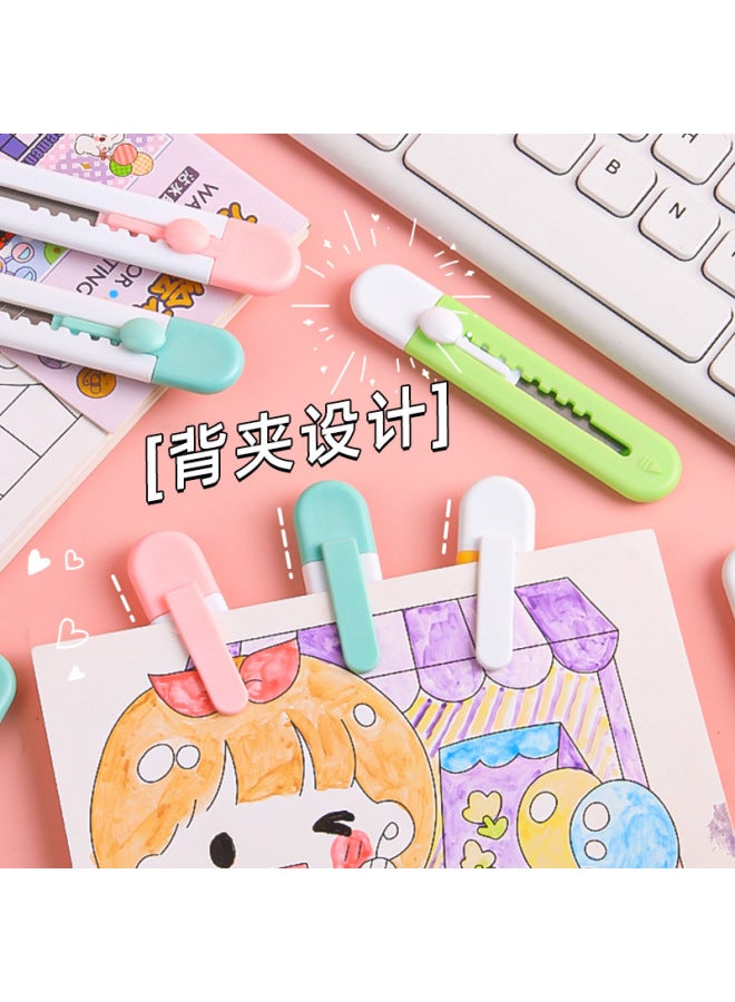 HELPS سكين فني محمول صغير قاطع ورق كرتوني لطيف مفتاح صندوق سريع للطلاب ومكتب القرطاسية - Image 2