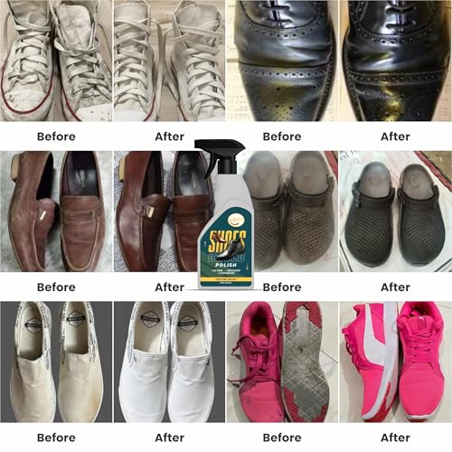 JusGro Instant Shoe Polish Shiner, For Black, Brown & All Colours, For All Footwear, Shoe Polish Neutral, Compatible With Leather, Plastic & Rubber Etc. - 250 ML - Image 4