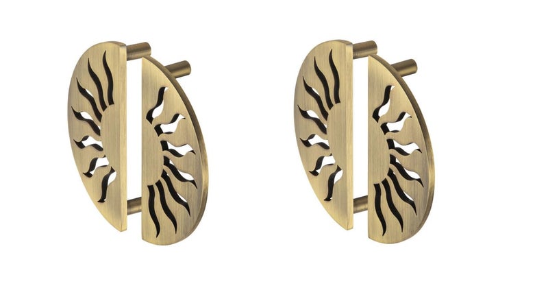 Compass Stainless Steel Surya Cabinet Knobs, Drawer Pulls, Knobs for Dresser Drawers, Drawer Knobs Handle, Kitchen Knobs (Antique Finish) Pack of 4 pcs - Image 1