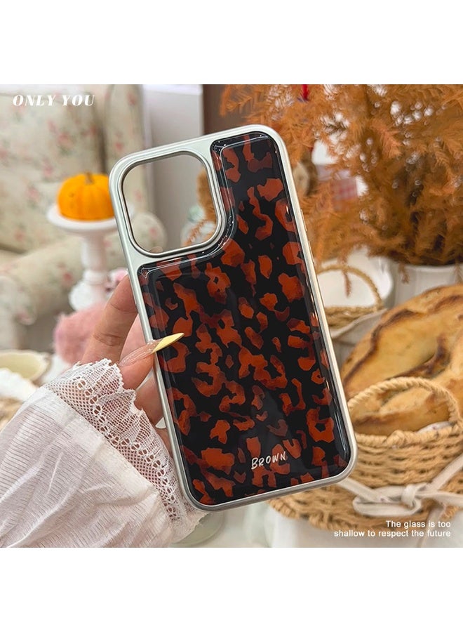 NIBEMINENT Brown Leopard Pattern Protective TPU Case Cover For iPhone 15 - Image 2