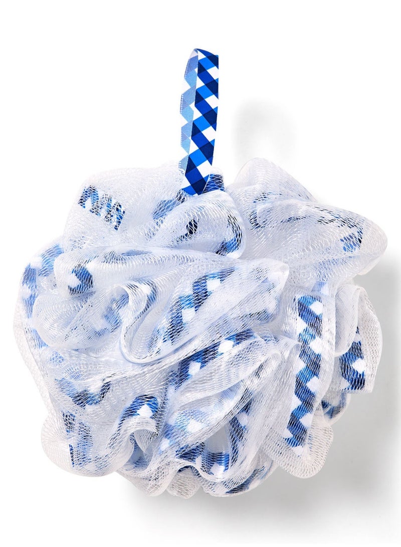 Bath & Body Works Blue Gingham Loofah Bath Sponge 