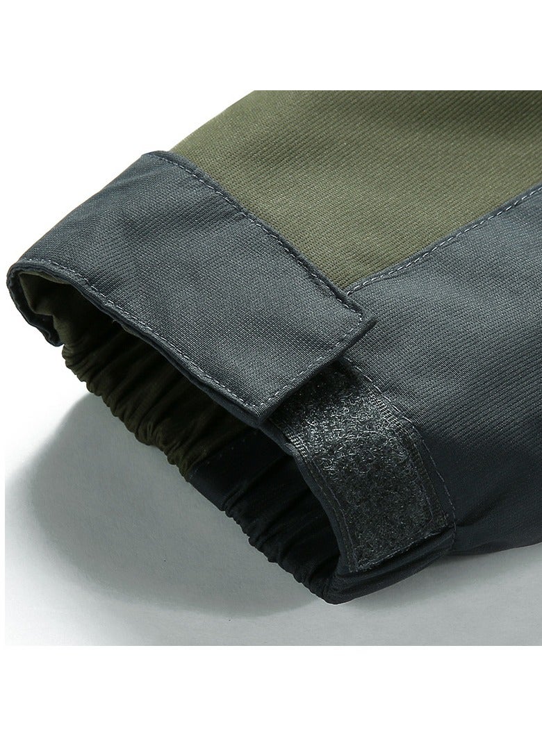 إسكدنيا الرجال سترة سميكة شتاء دافئ للماء انفصال سترة الجيش الأخضر - Image 4