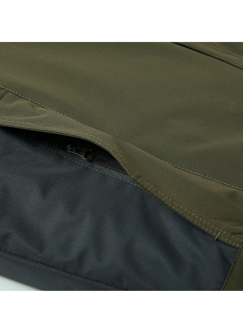 إسكدنيا الرجال سترة سميكة شتاء دافئ للماء انفصال سترة الجيش الأخضر - Image 5