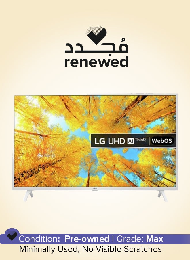 Renewed - 43-Inch Smart TV 4K White Special Edition 43UQ76 Black