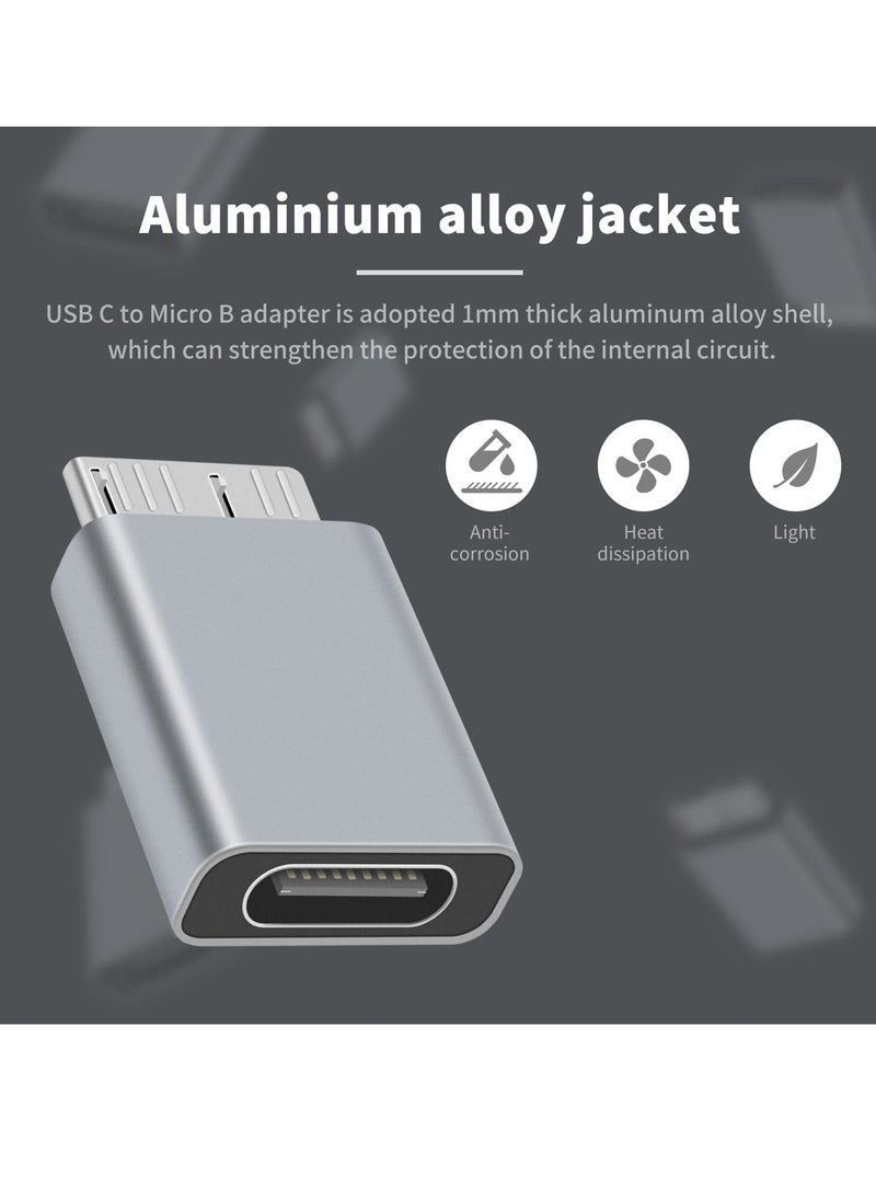 Y&D USB C to Micro B Adapter, Type Cable 2Pack 3.1 Gen2 Adapter for Hard Drive Cable, 3.0 External Portable SSD HDD  - Image 3