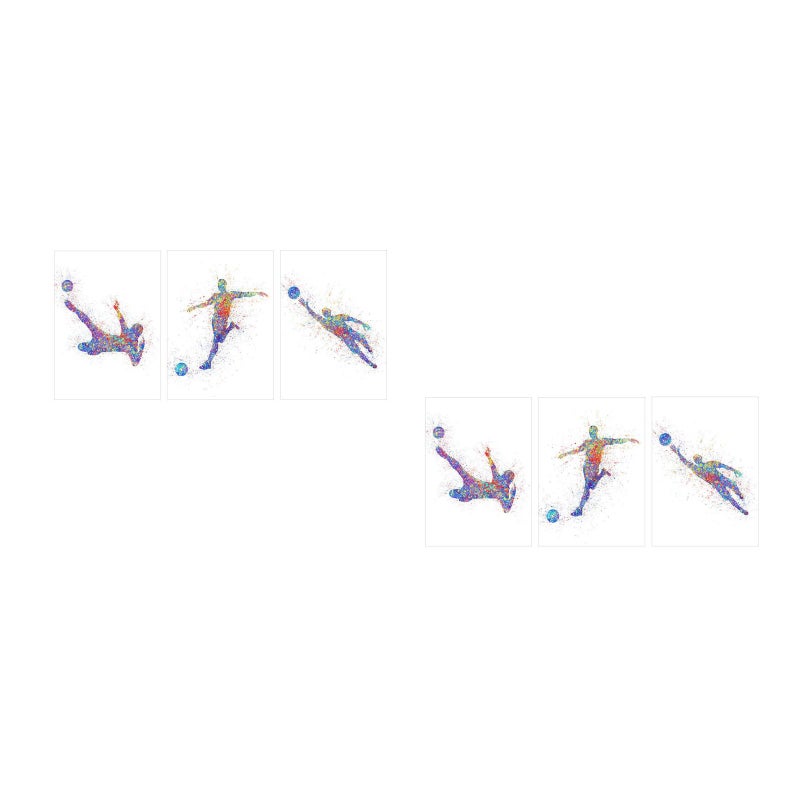 6 pcs Home Oil Painting Ornament Combination Painting Wall Decoration - Image 1