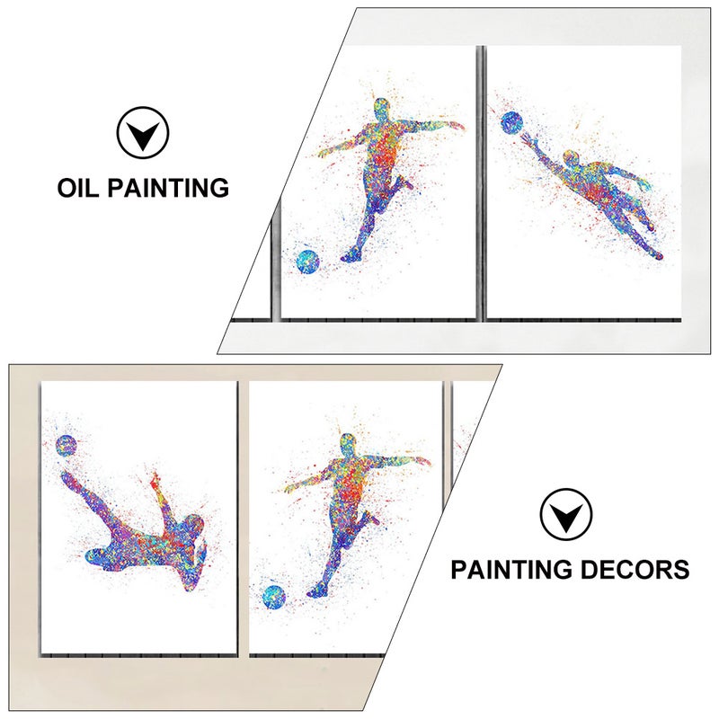 6 pcs Home Oil Painting Ornament Combination Painting Wall Decoration - Image 4
