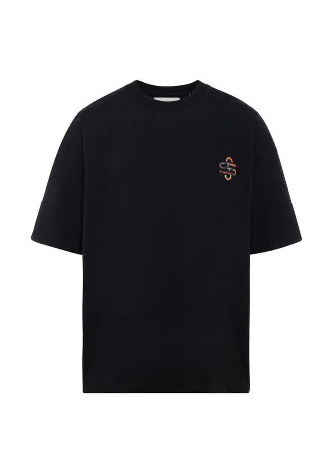 Selene Unisex - Embroidered Logo Oversized T-Shirt