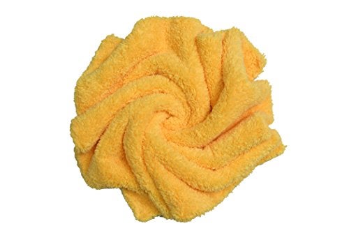 CARCAREZ Microfiber Towels for Cars, Car Drying Wash Detailing Towel with Plush Edgeless Microfiber Cloth (Yellow) - Image 2