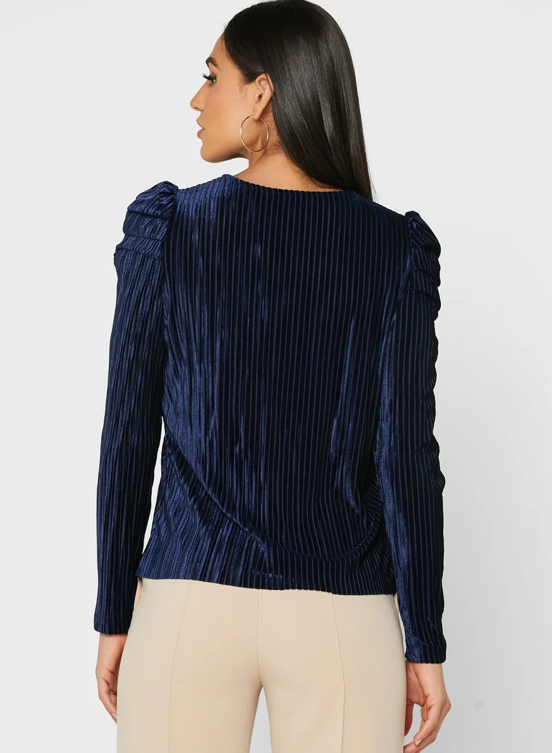 VERO MODA Puff Sleeves Knitted Top