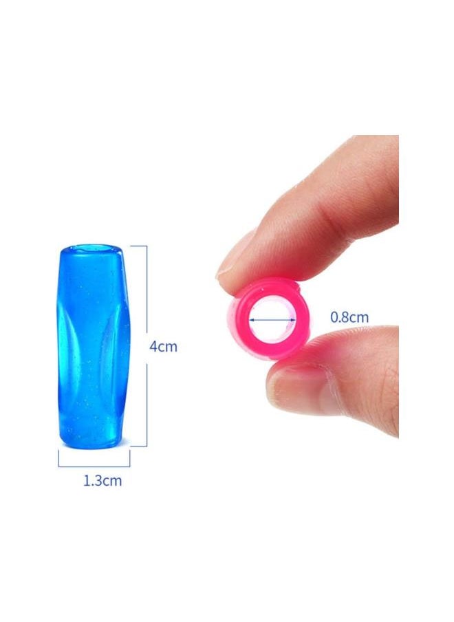 silvercnc - silvercnc 20pcs Child Gripper Silicone Pen Holder Covers Writing Aid Gripper Trainer Finger Grip Posture Correction Tool for Kids Preschoolers School Supplies - Image 1