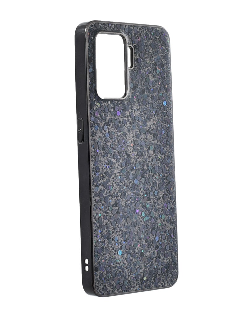 Glitter Plastic Phone Case for Oppo A94 - Black - Image 2