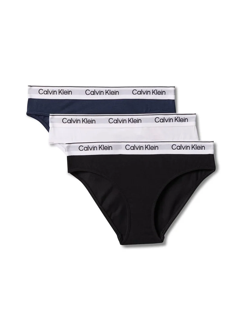 3 Pack Girls Bikini Briefs - Icon Cotton Stretch