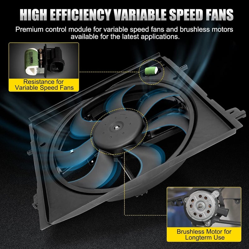 TEMSONE Radiator Cooling Fan Assembly for Nissan Rogue Sport 2017-2019 - Image 4