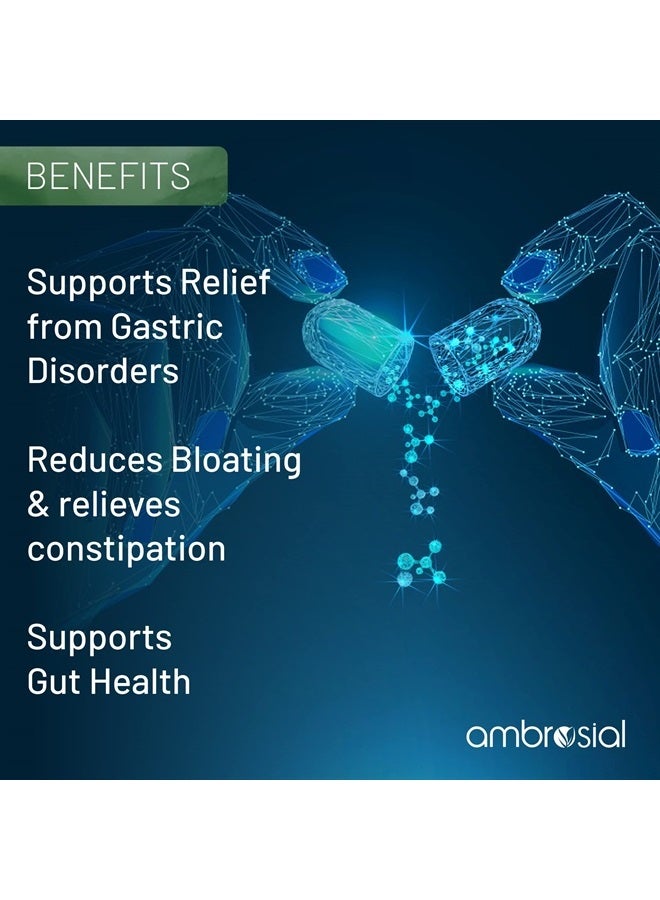 ambrosial Super Digest with Betaine hcl Pepsin, Ox-Bile, Pancreatin & L-Glutamic Acid | Digestive Enzyme Supplements to Support Optimal Digestion & Gut Health (Pack of 1-60 Capsules) - Image 5