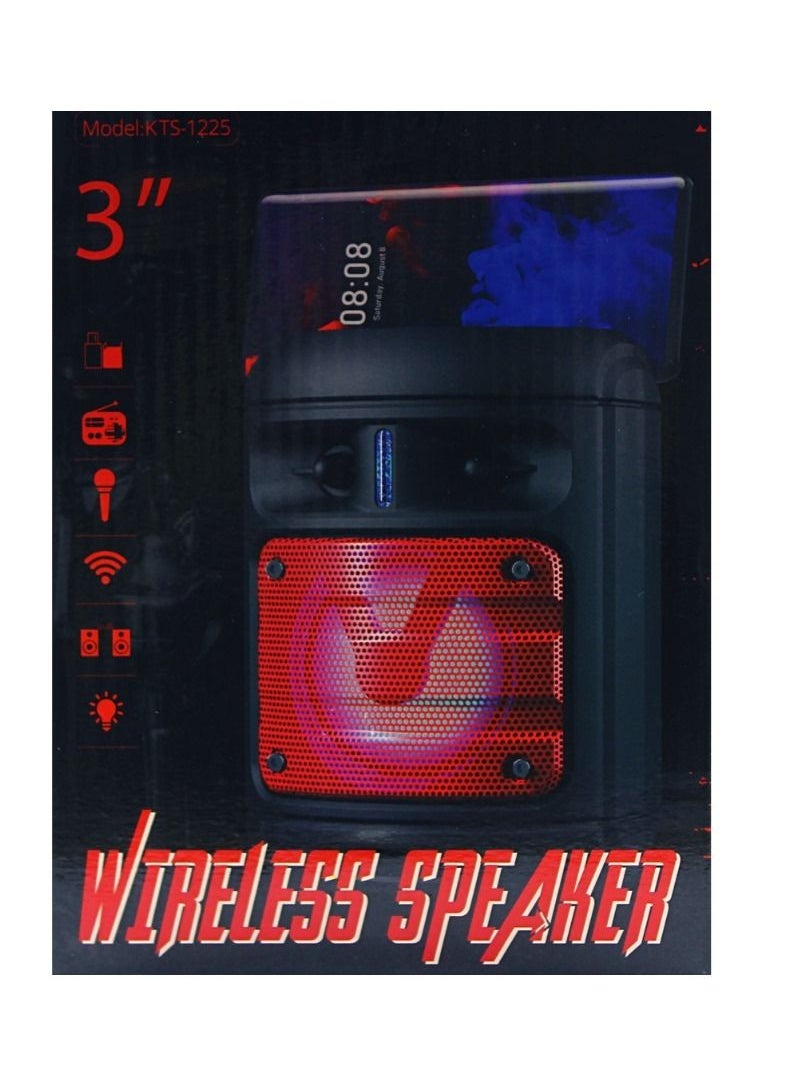 Wireless Portable Bluetooth Speaker With Lamp mode Switching kts-1225