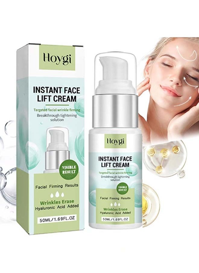 Hoygi - Face Tightening Cream, Instant Face Lifting and Tightening Cream and Tightening Cream with Hyaluronic Acid, Instant Wrinkle Remover, Anti-Aging Face Cream for Tightener Skin - Image 1