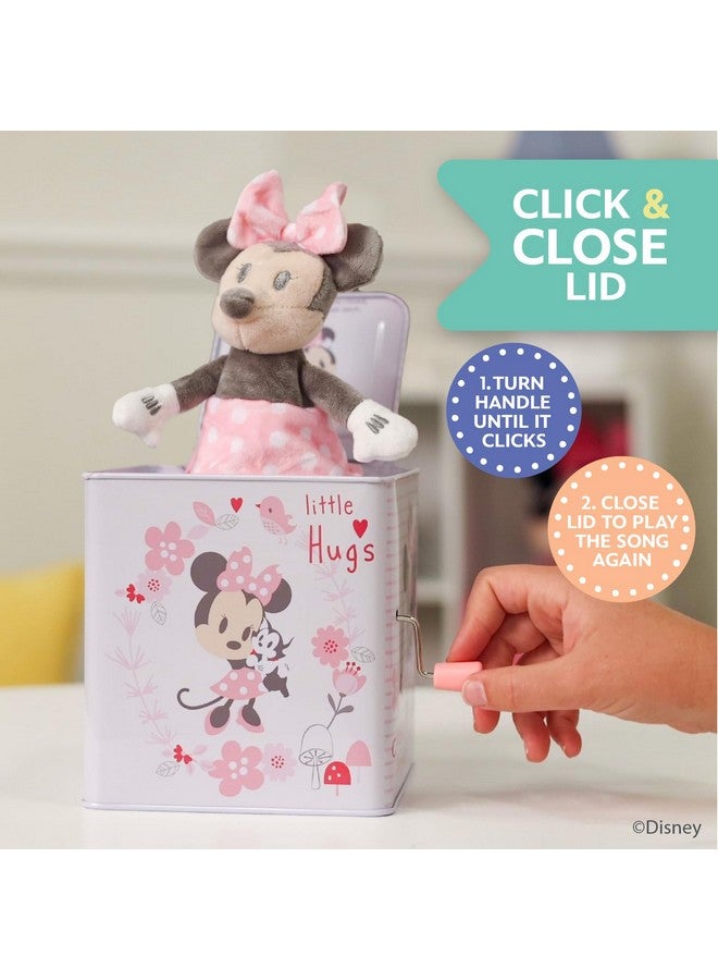 Kids Preferred Disney Baby Minnie Mouse Jack-in-The-Box - Musical Toy for Babies- Pink  - Image 5