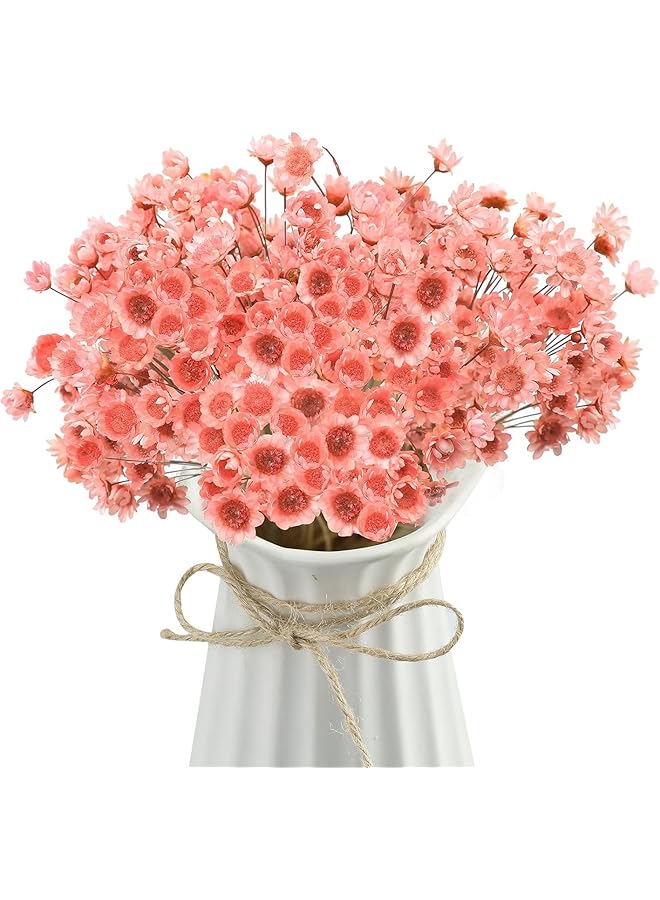 The Bros Natural Dry Flowers Brazilian Small Star Daisy Dried Flowers Dried Daisy Flowers Decorative Dried Flowers Mini Daisy Chamomile Bouquet for Wedding Floral Arrangements Decorations (Pink, 200 Pcs) - Image 1