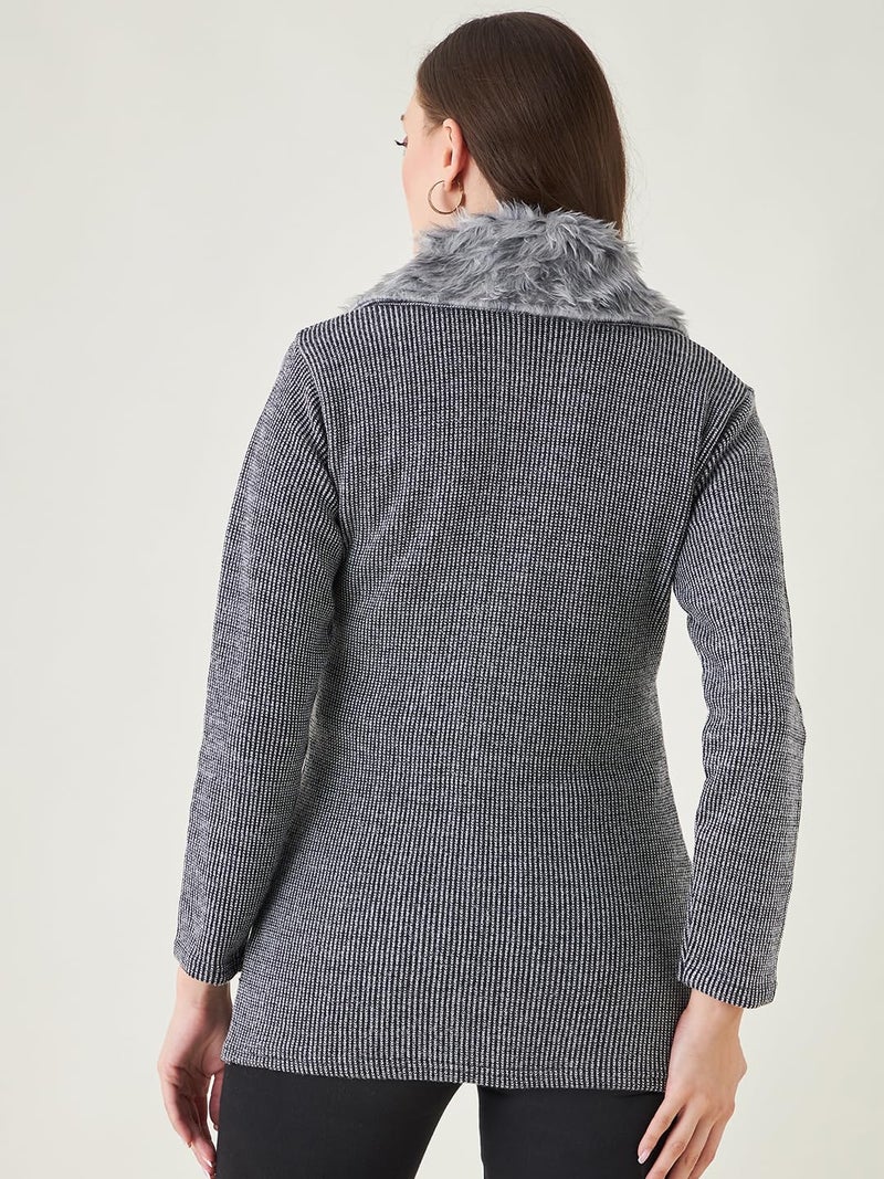 Pivl Women Grey Sweater for Winter - Image 5