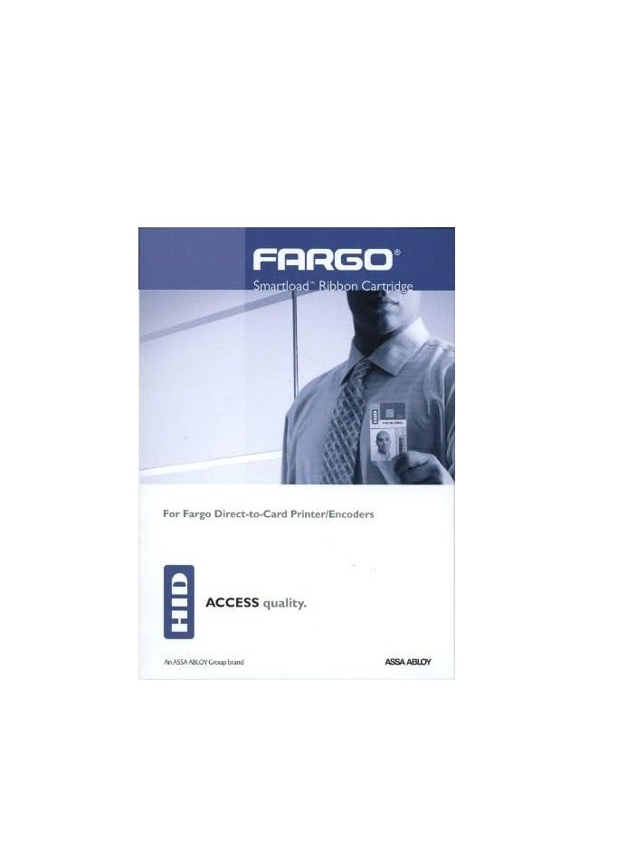 Fargo DTC1000 YMCKO Ribbon Cartridge w/ Cleaning Roller - 45000 - Image 2