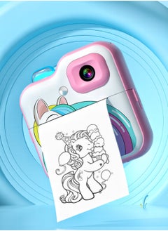 besrey  Print Camera for Kids, Birthday Gifts for Girls Age 3-10, Toddler Toy for 3 4 5 6 7 8 9 10 Year Old Girls with 3 Roller Photo Paper (Pink)  - Image 1