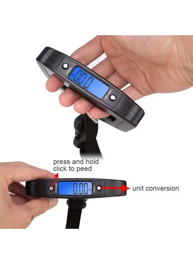 Goolsky ميزان أمتعة رقمي 50 كجم مع شماعة خطاف سمكة صغيرة - بدون بطارية، مناسب للسفر والاستخدام الخارجي - Image 2